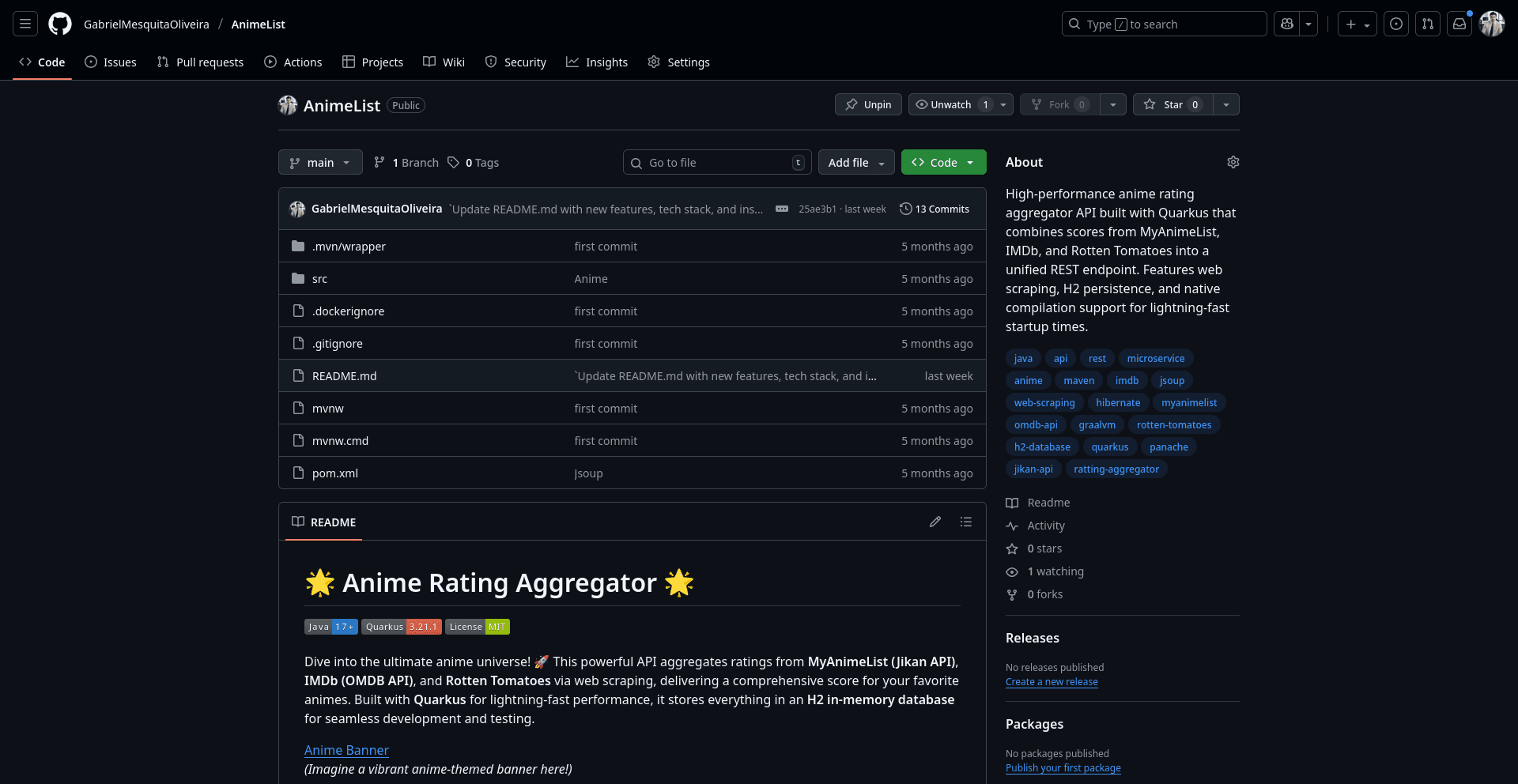 AnimeList - API Rating Aggregator